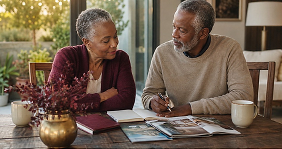 Couple preparing for retirement
